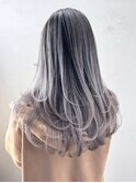 韓国ヘアハイライトカラーブリーチロングおくれ毛_ba555943