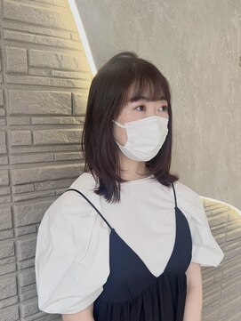 シアアルン 新小岩店(SHEER alun) オレンジブラウンとミディアムレイヤー