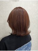 N.オレンジブラウン×レイヤーカット