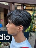 リバースセンターパート/刈り上げセンターパート/似合わせカット