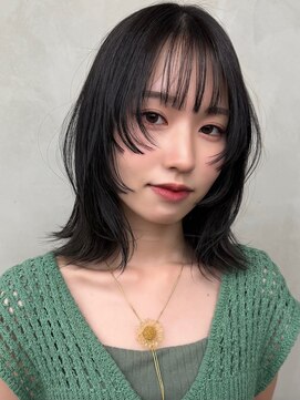 ニコ トウキョウ 渋谷(nico TOKYO) ミディアムレイヤーカット顔周りレイヤーハッシュカット透明感