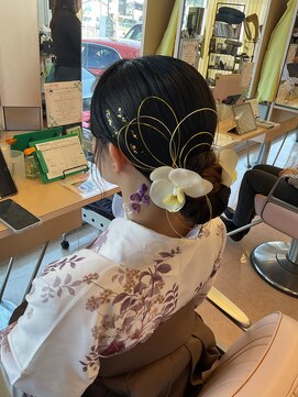 ウェーヴ 浜松小豆餅店(wave) 卒業式×シニヨン