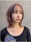 ミルクティーベージュ・ローライト・レイヤーカット