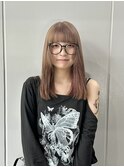ベージュ　デザイン　ブリーチカラー