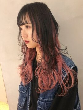 ジーナ(XENA) コントラストピンク、ロングレイヤー