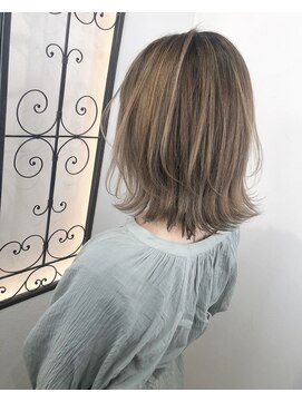 アヴァンス なかもず店(AVANCE.) バレイヤージュ×レイヤーボブ×ネオウルフ×外ハネボブ