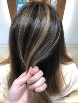 シャンプー ひろせ店(SHAMPOO)&nbsp;バレイヤージュハイライトカラーアッシュベージュグレージュ