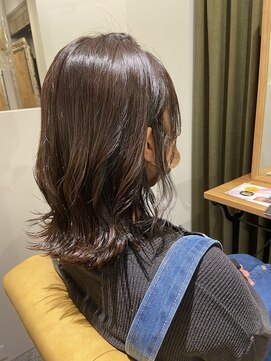 ムーン(moon) #ミディアムヘア #ショコラベージュ #ボブルフ #ベビーバング