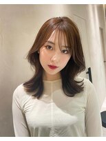 韓国ヘア/くびれヘア/くびれ巻き/レイヤーカット/20代30代