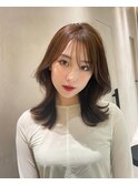 韓国ヘア/くびれヘア/くびれ巻き/レイヤーカット/20代30代