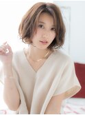 ルーズなゆるカールでくせ毛風ボブスタイルg小山20代30代40代