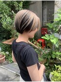 アンブレラカラー　逆インナーカラー　ベージュカラー