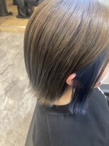 アンフローズ(Unfrose)&nbsp;イヤリングカラー(ブリーチ有り)ネイビーブルー