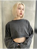 学割 ブリーチなしダブルカラー ブリーチ 髪質改善 ボブ267