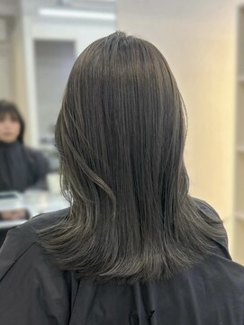 ノク 渋谷(nok) オリーブベージュ_カールセミディシアカラー