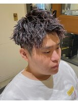フリーク バーバーショップ 都島店(FREAK BARBER SHOP) 無造作ツーブロックアップバングツイストスパイラルパーマ