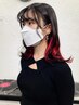 カット＋インナーカラー（ポイントカラー）　9900円