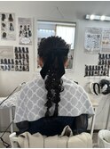 編みおろしポニー