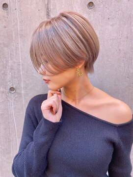 レーヴバイロンド 仙台(Reve by Lond) 外ハネボブイメチェンホワイトブロンドワイドバング美髪髪質改善