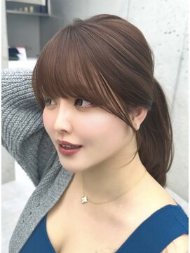 ビューブルー 亀戸錦糸町(VIEW BLUE) 美髪カールピンクブラウン韓国レイヤーロングセミディ顔周り前髪