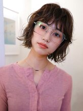 レコ(LECO) 透明感ブラウン顎ラインボブパーマ