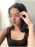 小顔ゆるふわミディアムパーマ