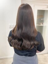 レア 表参道(L'ea)&nbsp;くびれヘアアプリコットオレンジ夏ヘアハイライトカラー