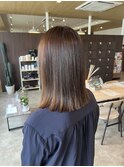 髪質改善ストレートぱっつんボブ