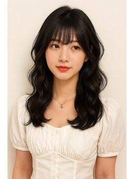 ジュノヘアージャパン 表参道(JUNO HAIR JAPAN) 韓国ヘア/ダークアッシュ/ミディアムレイヤーカット/韓国パーマ