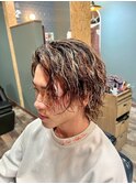 MEN’S HAIR/サーフカール/刈り上げセンターパート/<理容室>