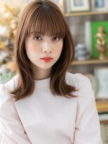 カバーヘア ブリス 大宮西口(COVER HAIR bliss)&nbsp;外ハネミディアムレイヤーウォームベージュc8大宮20代30代40代