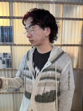 PARKiiiNG 心斎橋　ブリーチ/ダブルカラー/パーマ/メンズ【パーキング】 ニュアンスパーマ