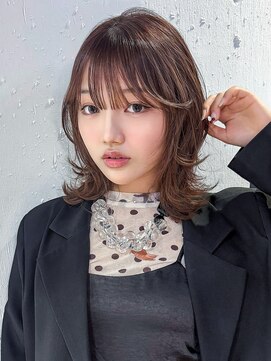 アルバム 銀座(ALBUM GINZA) ウルフボブ顔周りレイヤー前髪カット_F1574