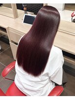 アース 会津若松店(HAIR&MAKE EARTH)&nbsp;チェリーレッドロングストレート