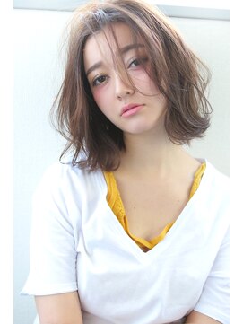 ブラン 梅田(Blanc) 【Blanc】ラフカール_しっとり質感ボブ_こなれセミディ