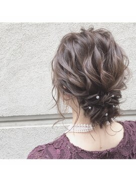 ヘアメイクアート(Hair make Art) ウェーブアップ☆シニヨン／お団子／結婚式/二次会／パーティー