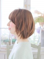ヘアメイク ナル(hair make nalu)&nbsp;おろし流しの前髪が人気のボブスタイル