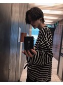 前髪長めミディアムマッシュ ミニウルフ