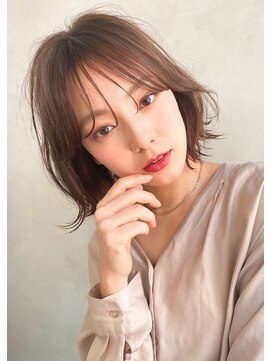 アメリ 新宿(Ameri) Ameri ニュアンスボブ イルミナカラー 【新宿)