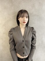 プレスドットサロン 表参道 青山(Press. Salon) ぷつっと丸くないシャープbob/ミルクティーグレージュ/表参道