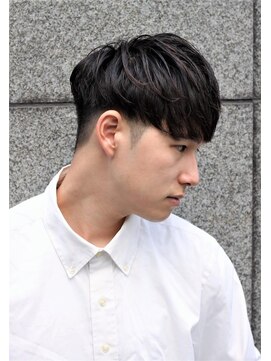 ノイセル 西本町(Noisyle) 爽やか黒髪ツーブロック刈り上げマッシュパーマ前下がりマッシュ