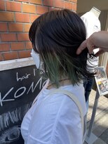 ヘアアトリエコモノ(hair l'atelier KoMoNo) 【2bleach】夏おすすめ！エメラルドグリーン！