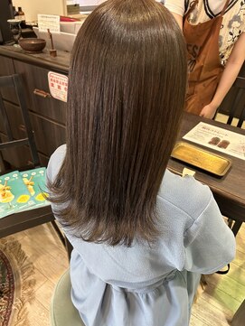 マイ ヘア デザイン 岡崎(MY hair design) 斜めバング/グレージュカラー/シルキーベージュ/岡崎