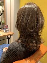 ムーン(moon)&nbsp;#ミディアムヘア#斜めバング#グレージュカラー