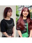 チェリーピンク#シールエクステ#ピンクベージュ#カシス#小倉