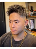 1278ハイライトフェードハイトーンカラー刈り上げバーバーカット