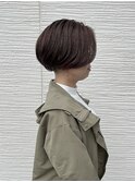 ショートボブ×ブラウンベースカラー