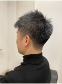 メンズベリーショートフェードヘアスタイル<中野/メンズ/理容室>