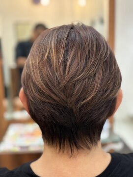リベーヌプラス 絶壁解消/ひし形/くびれ/斜めバング/60代50代40代/ミセスヘア7B