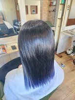 シャイン(SHINE) ブルーブラック☆毛先ブルー